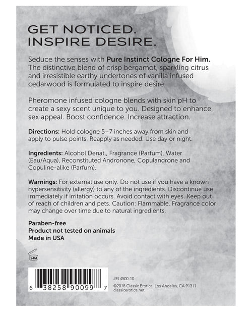 Pure Instinct Pheromone Man Cologne